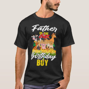 T-shirt Barnyard Père De L'Anniversaire Boy Family Farm An