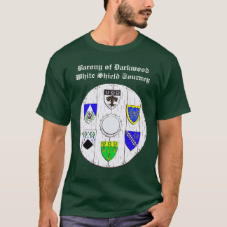 T-shirt Baronnie de la pièce en t blanche de tournoi de