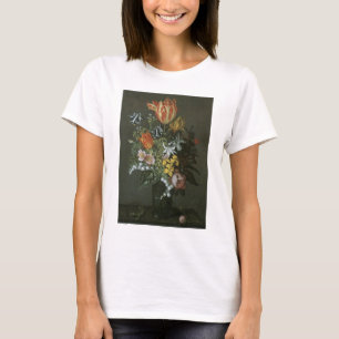 T-shirt Baroque Ancien, Fleurs de Nature Morte dans un Vas