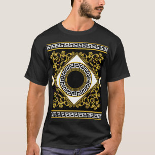 T-shirt Baroque d'or : frontière noire grecque