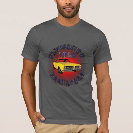 T-shirt Barracuda 1968 de Plymouth des hommes (Devant)