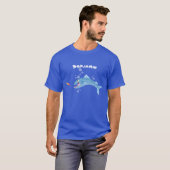 T-shirt Barracuda, dessin animé de pêche affamé (Devant entier)