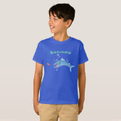 T-shirt Barracuda, dessin animé de pêche affamé (Devant entier)