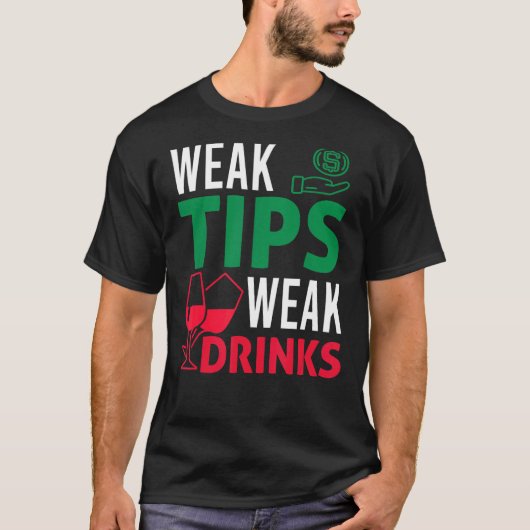 T-shirt Barre Bartender Conseils Sarcastique Faible Consei (Devant)