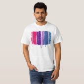 T-SHIRT BARRE BISEXUELLE D'ENCRE DE FIERTÉ (Devant entier)