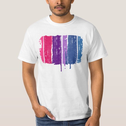 T-SHIRT BARRE BISEXUELLE D'ENCRE DE FIERTÉ (Devant)