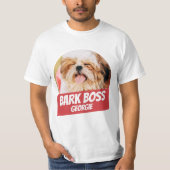 T-shirt Barre Boss Animal Chien Photo Cool moderne Simple (Devant)