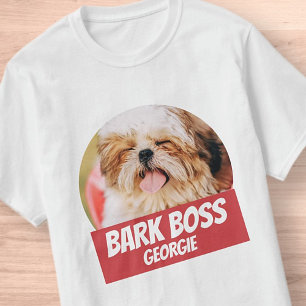 T-shirt Barre Boss Animal Chien Photo Cool moderne Simple