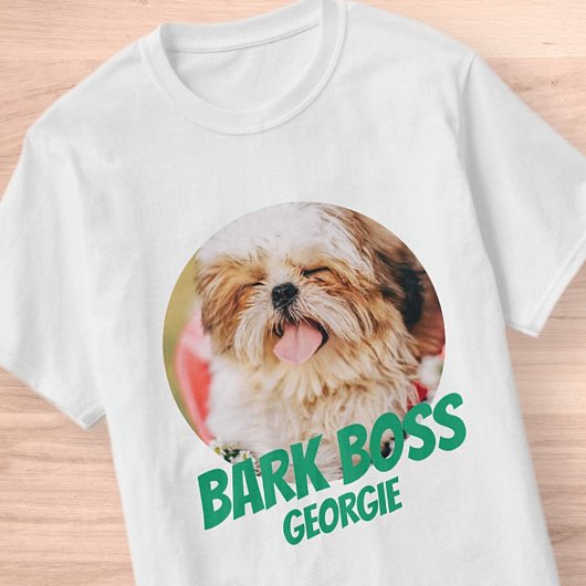 T-shirt Barre Boss Animal Chien Photo Cool moderne Simple