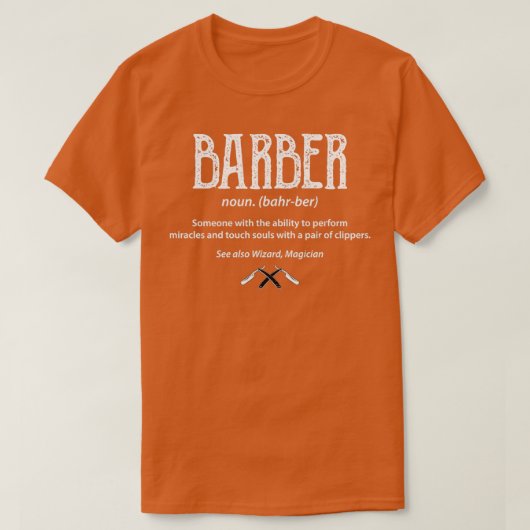 T-shirt Barre de définition de barbier (Design devant)