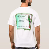 T-shirt Barre de GreenParrot (Dos)