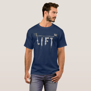 T-SHIRT BARRE DE LEVÉ DE POIDS DE GYM DISTRESSÉE