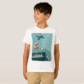 T-shirt Barre de Martini de singe de chaussette (Devant entier)