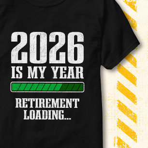 T-shirt Barre de progression drôle Retraité 2026 Retraite