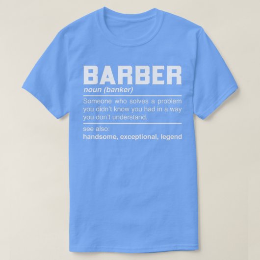 T-shirt Barre Définition Design Coiffeur Coiffeur N (Design devant)