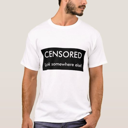 T-shirt Barre noire censurée (Devant)