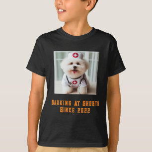 T-shirt Barre Sur Ghosts Halloween Amoureux des chiens Per