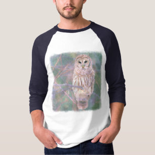 T-shirt Barred Owl Pastel Oilpaint