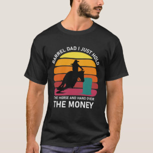T-shirt Barrel Papa Je Tiens Le Cheval et la main