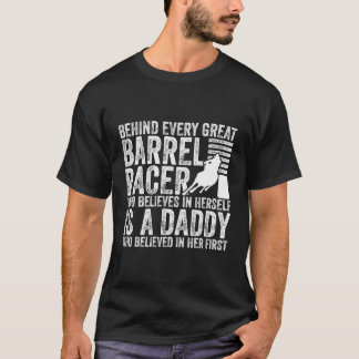T-shirt Barrel Racer Papa Papa Père Barrel Racer