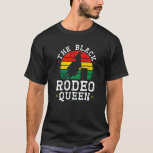 T-shirt Barrel Racing Africaine Américaine Cowgirl Black R