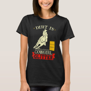 T-shirt Barrel Racing Dirt Est Cowgirl Parties scintillant