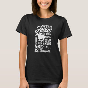 T-shirt Barrel Racing Horse Racing Jesus Barrel Racer