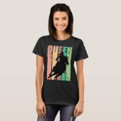T-shirt Barrel Racing Queen Rodeo femmes Cowgirls Retro Vi (Devant entier)