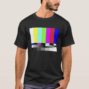 T-shirt Barres de couleur TV présentateur journaliste prés