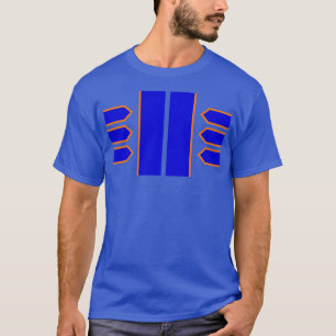 T-shirt Barres Regalia bleu et orange