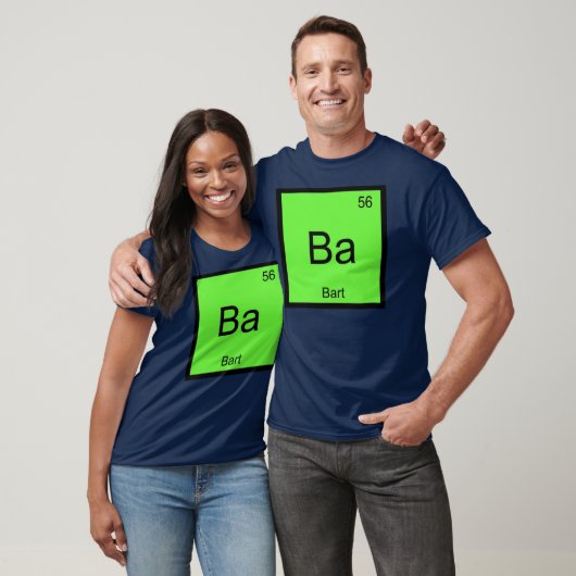 T-shirt Bart Nom Chimie Élément Tableau Périodique (Unisexe)