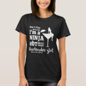 T-shirt Bartender Bartender Girl Noir rogné Mixolog supéri (Devant)