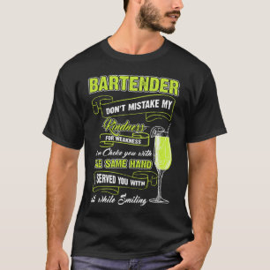T-shirt Bartender - Bartender N'A Pas Erreur Ma Conscience