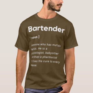 T-shirt Bartender drôle Chemise de signification
