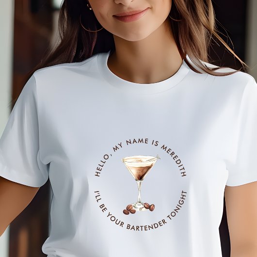 T-shirt Bartender Espresso Martini Cocktail Event