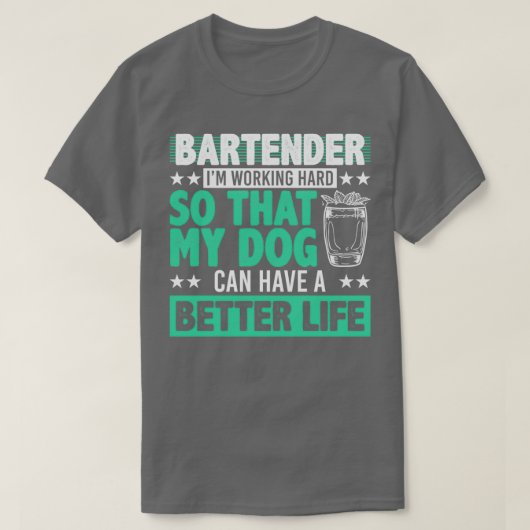 T-shirt Bartender Funny 28 (Design devant)