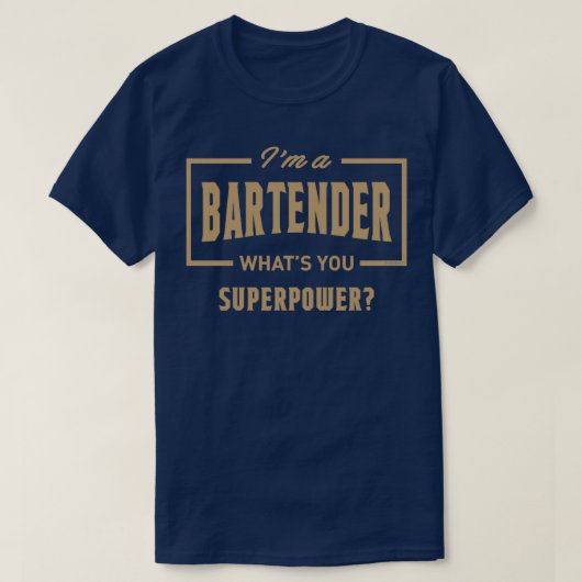 T-shirt Bartender Funny Job et Hobby 2 (Design devant)