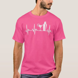 T-shirt Bartender Hearbeat Funny Bartending Lover