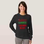 T-shirt Bartender Helper Funny Pajama Noël (Devant entier)