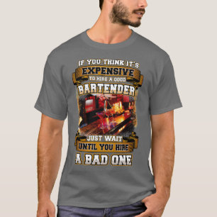 T-shirt Bartender humoristique