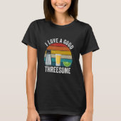T-shirt Bartender I Love A Good Threesome Drinking Bartend (Devant)