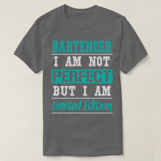 T-shirt Bartender Je ne suis pas parfait mais je suis Limi (Design devant)