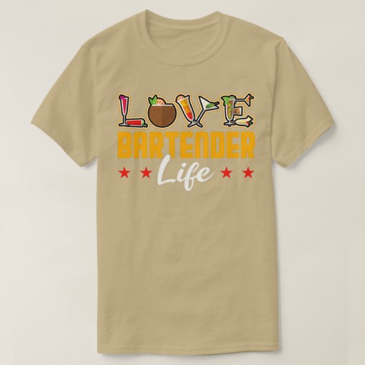 T-shirt Bartender Life Bartender (Design devant)