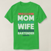 T-shirt Bartender Maman Cadeau 4 (Design devant)