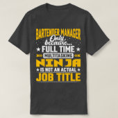 T-shirt Bartender Manager Job Title Funny Bartender CEO Di (Design devant)