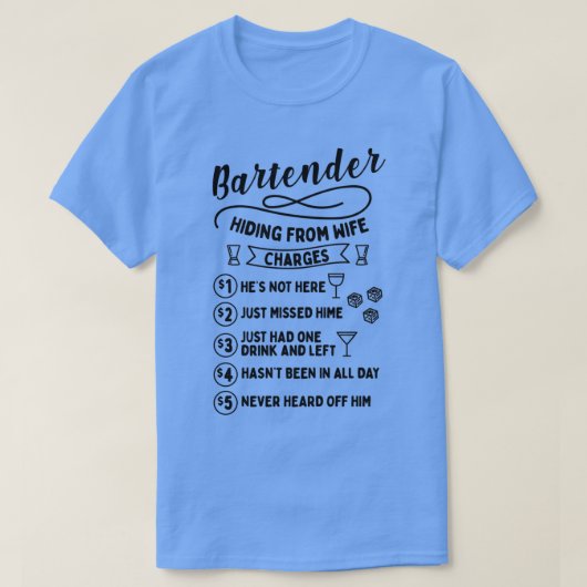 T-shirt Bartender Mixer Mixology Bar Waiter Don 23 (Design devant)