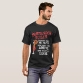 T-shirt Bartender Mixologist Bartender Rules Everyone Make (Devant entier)