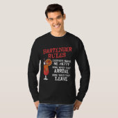 T-shirt Bartender Mixologist Bartender Rules Everyone Make (Devant entier)