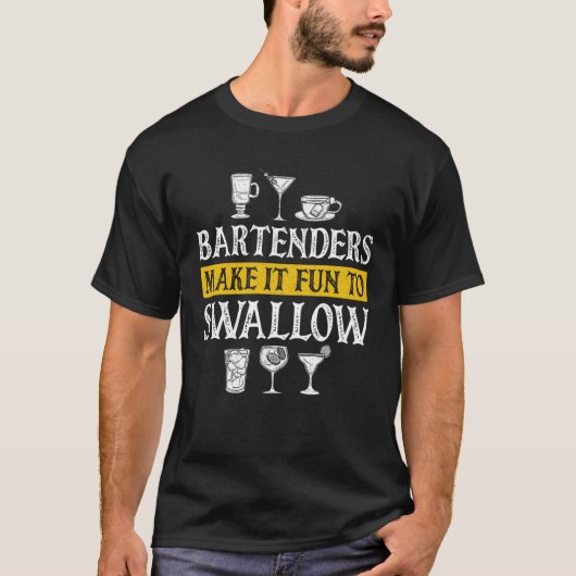 T-shirt Bartender Mixologist Bartenders Make It Fun To Swa (Devant)