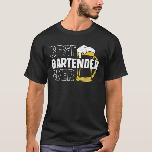 T-shirt Bartender Mixologist Best Bartender Ever (Devant)